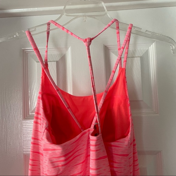 Athleta Ariel Venice Semor Swim Racerback Dress Coral Orange - Picture 6 of 6
